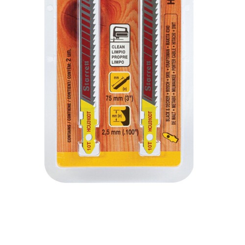Lâmina serra tico tico 100 mm 10 dentes bimetal para madeira 2 peças - HCU310DT-2 Lâmina serra tico tico 100 mm 10 dentes bimetal para madeira 2 peças - HCU310DT-2