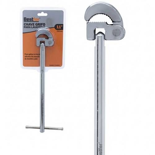 Chave grifo em aço carbono para lavatório 11 Chave grifo em aço carbono para lavatório 11