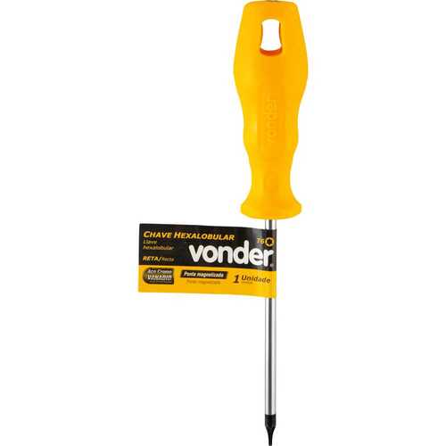 Chave hexalobular reta T6 com cabo Chave hexalobular reta T6 com cabo