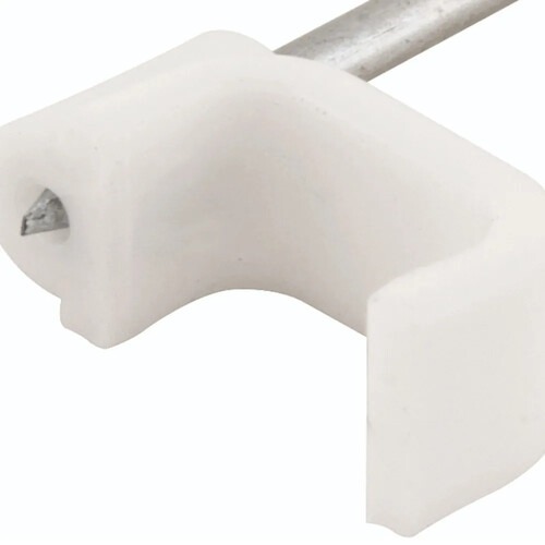 Grampo plástico chato para fios 6 mm² com 20 peças Grampo plástico chato para fios 6 mm² com 20 peças