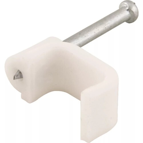 Grampo plástico chato para fios 8 mm² com 100 peças Grampo plástico chato para fios 8 mm² com 100 peças