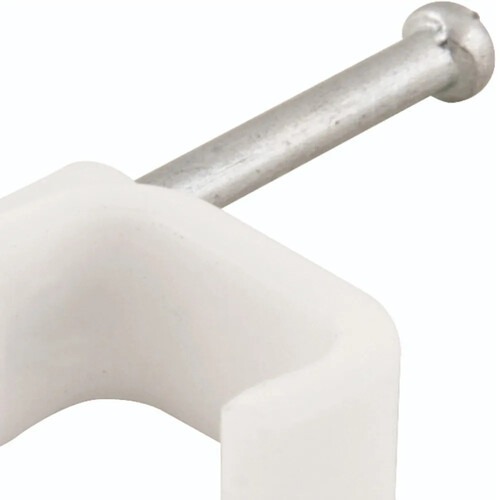 Grampo plástico redondo para fios 10 mm² com 100 peças Grampo plástico redondo para fios 10 mm² com 100 peças