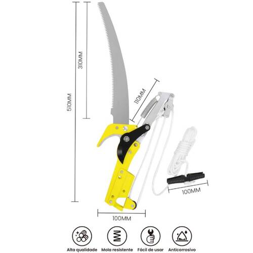 Serrote podador para galhos altos sem cabo - BOM-7650