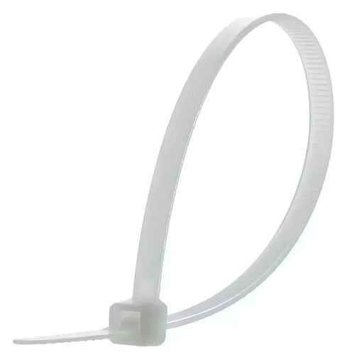 Abraçadeira de nylon branca 3,6 x 200 mm com 100 peças Abraçadeira de nylon branca 3,6 x 200 mm com 100 peças