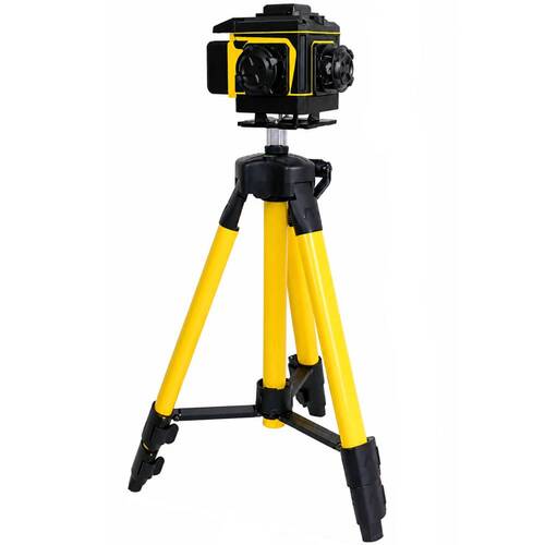 N�vel a laser verde a bateria 12 linhas 25 m com trip� e kit de acess�rios - BOM-6216