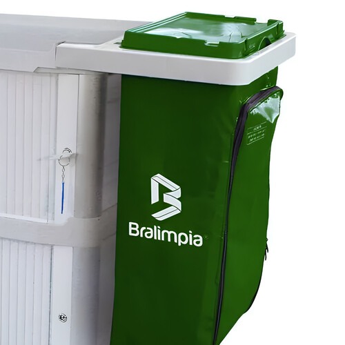 Carro funcional extra 2 bolsas azul e verde com porta Carro funcional extra 2 bolsas azul e verde com porta