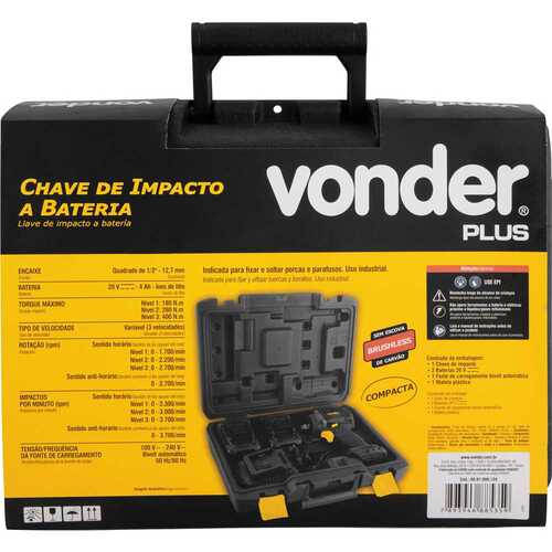 Chave de impacto bateria 20V 4Ah 1/2 Chave de impacto bateria 20V 4Ah 1/2