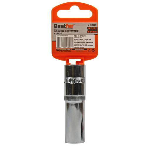 Soquete sextavado longo 14 mm com encaixe 1/2