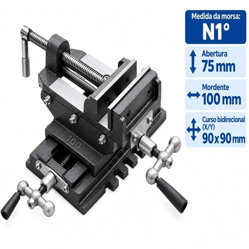 Morsa coordenada 75 x 100mm NR1 - 70,0016