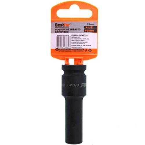 Soquete sextavado de impacto longo 14 mm encaixe 1/2 Soquete sextavado de impacto longo 14 mm encaixe 1/2