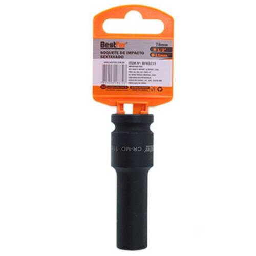 Soquete sextavado de impacto longo 11 mm encaixe 1/2 Soquete sextavado de impacto longo 11 mm encaixe 1/2