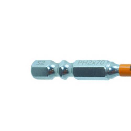 Jogo de bits phillips ph2 x 70 mm encaixe 1/4 Jogo de bits phillips ph2 x 70 mm encaixe 1/4