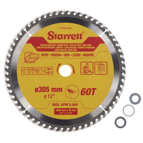 Disco de serra para madeira 305 x 30 mm 60 dentes - CCS305-60DW Disco de serra para madeira 305 x 30 mm 60 dentes - CCS305-60DW