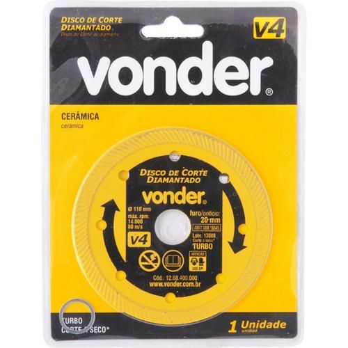 Disco diamantado turbo 100 mm para concreto 