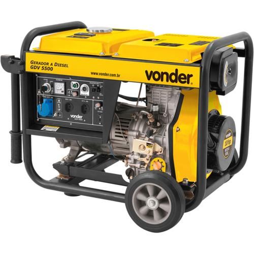 Gerador de energia 5,5 kva a diesel pot�ncia de 10 hp monof�sico 4 tempos - GDV5500  110V/220V