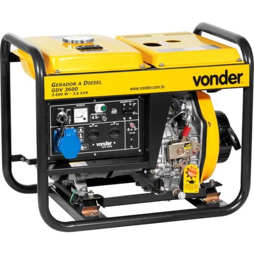 Gerador de energia 3,6 Kva a diesel pot�ncia de 6,4 hp monof�sico 4 tempos - GDV3600