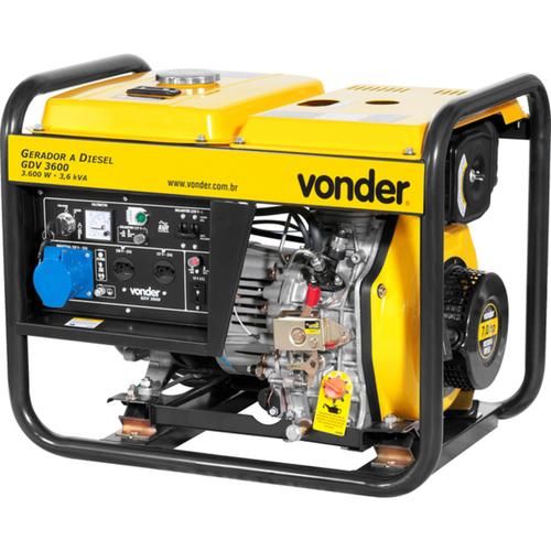 Gerador de energia 3,6 Kva a diesel pot�ncia de 6,4 hp monof�sico 4 tempos - GDV3600