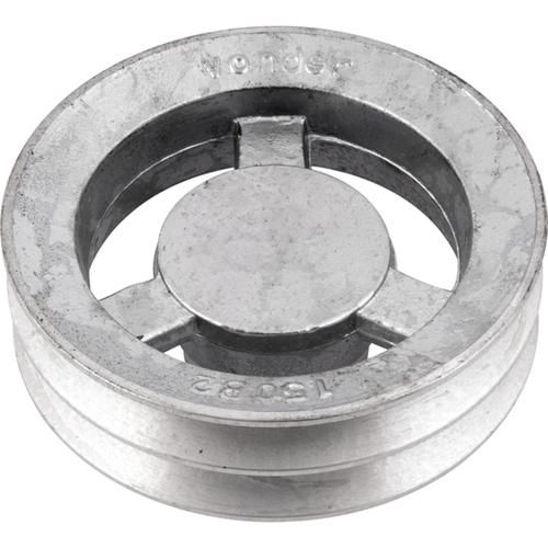 Polia de alumínio 2 canais perfil B 150 mm sem furo - 6684220150 Polia de alumínio 2 canais perfil B 150 mm sem furo - 6684220150