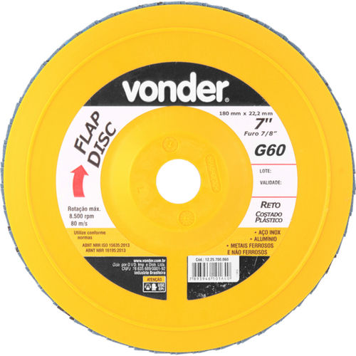 Disco de lixa flap disc reto 7