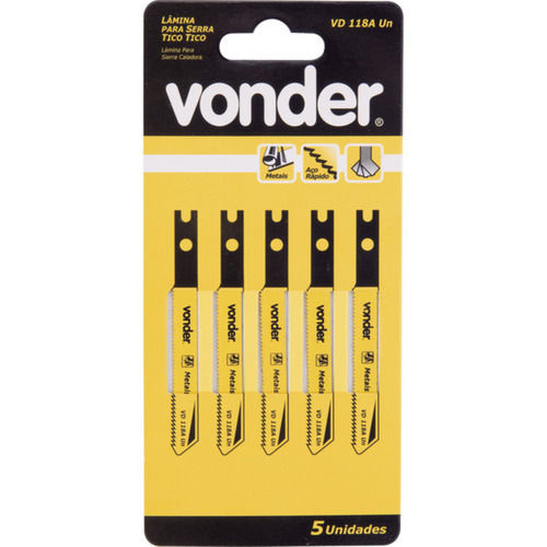 L�mina serra tico tico 76 mm 21 dentes para metal 5 pe�as 