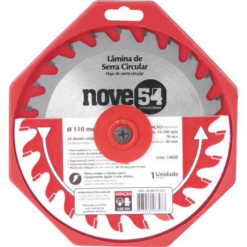 Disco de serra para madeira 110 x 20 mm 24 dentes
