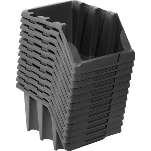 Gaveta pl�stica para estante n� 7 preta modelo pr�tico