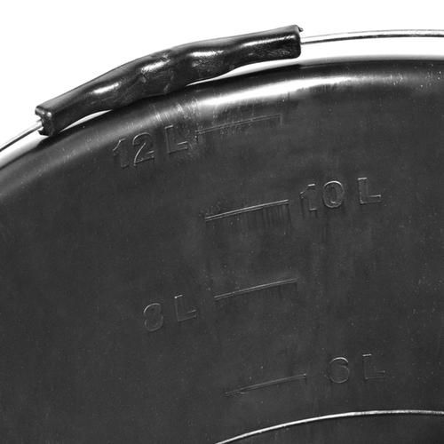 Balde de pl�stico extraforte 12 litros preto