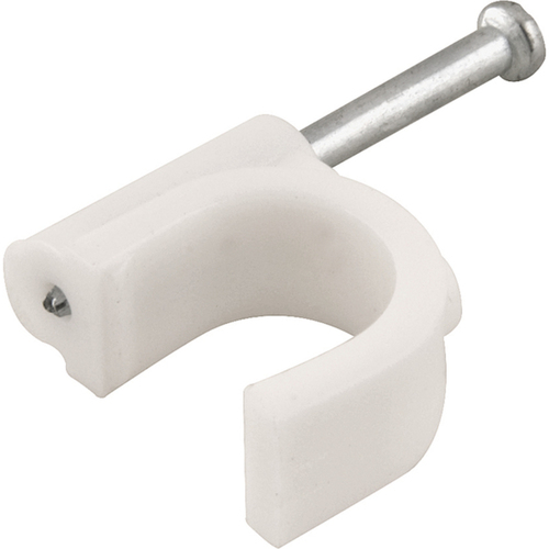 Grampo plástico redondo para fios 6 mm² com 100 peças Grampo plástico redondo para fios 6 mm² com 100 peças