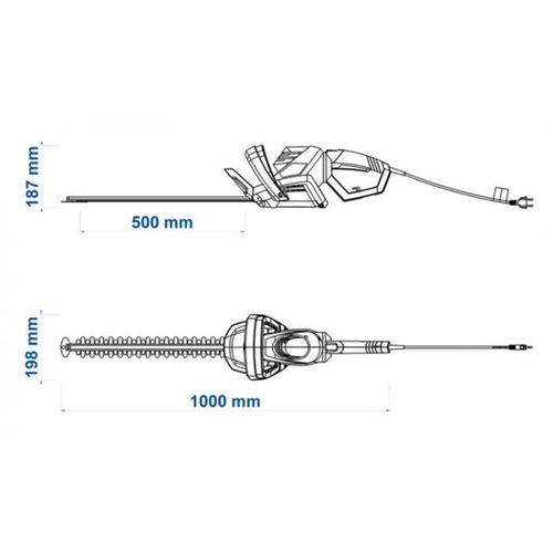 Aparador de cerca viva el�trico 600 watts 500 mm - PE50  220V
