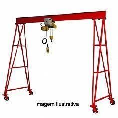 Guindaste p�rtico tubular m�vel capacidade 3 toneladas - RLL-3000 