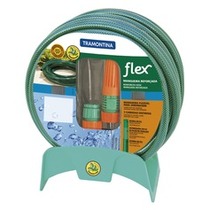 Mangueira flex�vel para jardim 20 metros com suporte e esguicho - 79322200