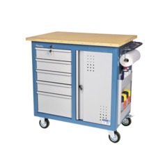 Bancada m�vel com tampo em madeira - CR-25