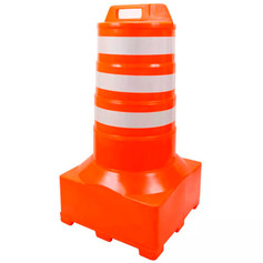 Cone Barril sinalizador de tr�fego 110 cm refletivo base quadrada
