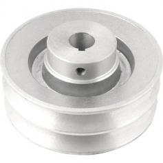 Polia de alum�nio 2 canais perfil B 120 mm com furo de 3/4