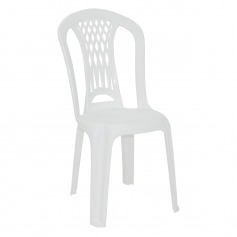 Cadeira pl�stica sem bra�os branca - Laguna