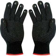 Luva de malha pigmentada tricotada