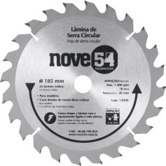 Disco de serra para madeira 185 x 20 mm 24 dentes