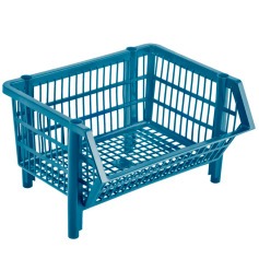 Cesto expositor plástico empilhável pequeno 24 x 44 x 34 cm - COPAZ Cesto expositor plástico empilhável pequeno 24 x 44 x 34 cm - COPAZ