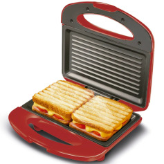 Sanduicheira Grill antiaderente 800 watts inox - S-19 Sanduicheira Grill antiaderente 800 watts inox - S-19
