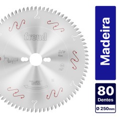 Disco de serra para madeira 250 x 30 mm com 80 dentes - LU3F 0200