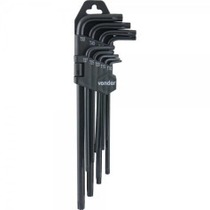 Jogo de chave hexalobular T10 a T50 com 9 peças Jogo de chave hexalobular T10 a T50 com 9 peças