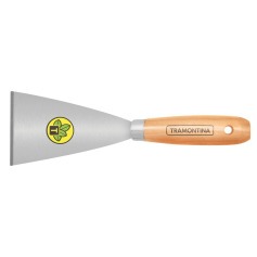 Esp�tula r�gida 8 cm em a�o com cabo de madeira