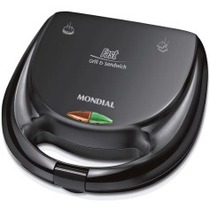 Sanduicheira Grill antiaderente 750 watts preta - S-12