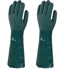 Luva de pvc �spera 45 cm verde G