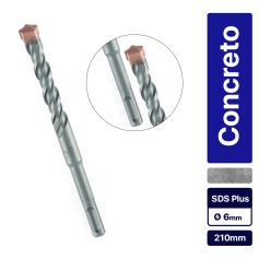 Broca de w�dea para concreto 6 x 210 mm SDS Plus - 7102655