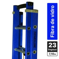 Escada de fibra de vidro extens�vel 4,1 x 7,1 m 21 degraus - Premium