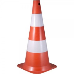 Cone de sinaliza��o com 75 cm com 2 faixas