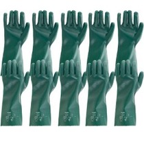 Kit 5 pares de luva pvc lisa com forro de algod�o 36 cm - PLV 0036