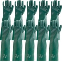 Kit 5 pares de luva pvc lisa com forro de algod�o 65 cm - PLV 0065