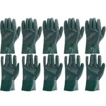 Kit 5 pares de luva de pvc �spera com forro 26 cm - PAV 0026